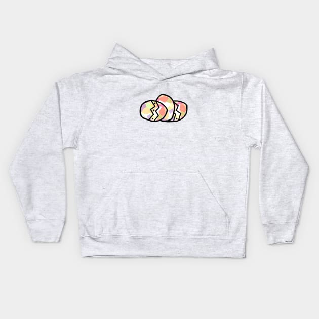 Three Easter Eggs Kids Hoodie by ellenhenryart